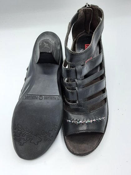 sandales talon pikolinos noir de seconde main