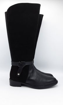 Paire de bottes bi-matière noir de seconde main