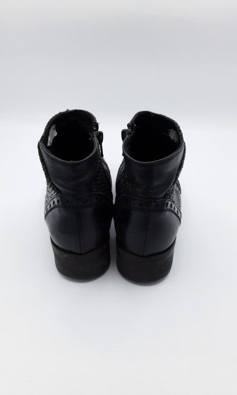 Boots femme 36 en cuir noir