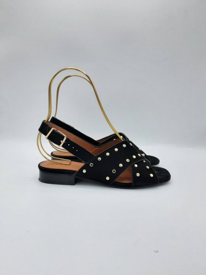 Sandales noires velours Bocage de seconde main