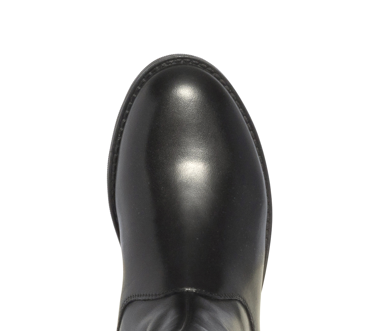 Botte noire en cuir avec bride arrière