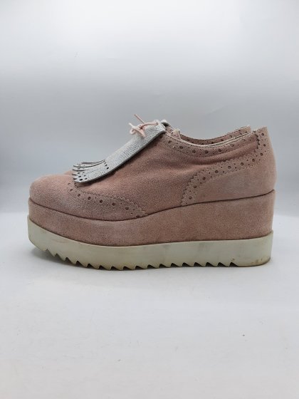 Derbies plateformes DE MARQUE INCONNUE roses de seconde main