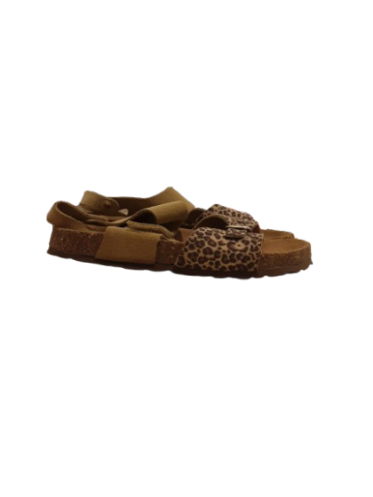 Sandales cuir nubuck léopard ERAM T35 de seconde main