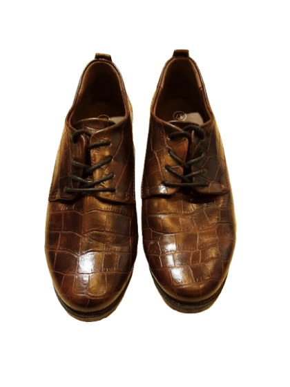 Derbie marron imprimé croco FPC de seconde main