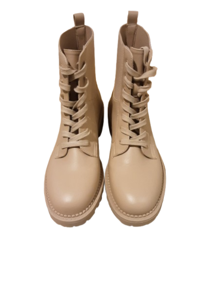 Boots à lacet blanc cassé TEXTO T39 de seconde main