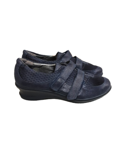 Derbies à velcro bleus irisés T38 de seconde main