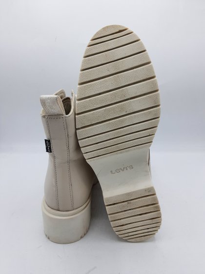 Bottines LEVI'S blanches de seconde main