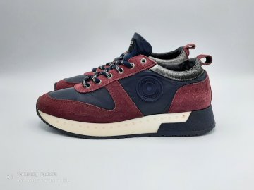 Sneakers dessus/int cuir marine/bordeaux PATAUGAS T36 de seconde main