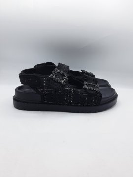 Sandales MERRY SCOTT noires de seconde main