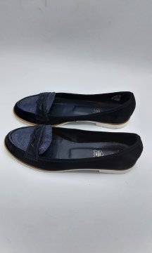 MOCCASSIN VELOUR BLEU